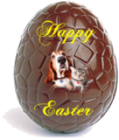 a chocolate easter egg